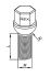 boulon de roue m14x15x2851 ronde r13 hex17 1pc