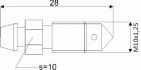 brake bleed nipple 0101 m10x1 25x28mm sw10 1pc