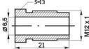 brake bleed nipple m12x1x21mm sw13 65mm 10pcs