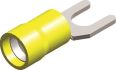 cosse fourche jaune m4 25pc