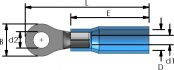 cosse oeillet thermoseal bleue m10 5pc