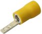 cosses preisolees en pvc embouts plats jaune 20x18 25pc