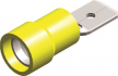 cosses preisolees en pvc standard insulated male disconnectors jaune 63x08