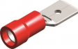 cosses preisolees en pvc standard insulated male disconnectors rouge 28x05