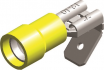 cosses preisolees en pvc standard insulated piggy back disconnectors jaune 63x08