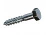 din 571 steel zinc plated hex wood screw m6x100 20pcs