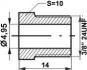 mamelon de conduite de frein 3824unfx14mm sw10 495mm 1pc