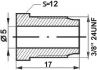 mamelon de conduite de frein 3824unfx17mm sw12 5mm 1pc