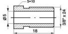 mamelon de conduite de frein 3824unfx18mm sw10 5mm 10pc