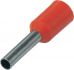 manchon dextrmit de cble rouge 1mm longueur8 100pc