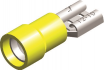 pvc economy halfinsulated female disconnectors yellow 63x08 100