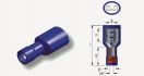 pvc fullyinsulated female disconnectors blue 63x08 normal 5pcs