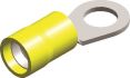 pvc insulated ring terminals yellow m12 5pcs