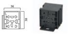 relais voet 9polig 3 x 95mm 1st