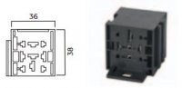 RELAIS VOET 9-POLIG 3 x 9.5mm (INCLUSIEF TERMINALS) (1ST)