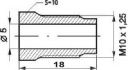 remnippel m10x125x18mm sw10 5mm 10st